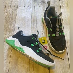 NWT Black and Green Sneakers size 4